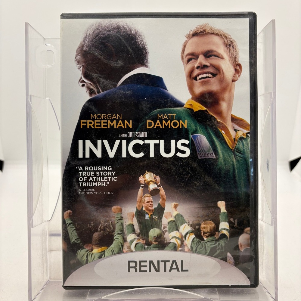 Invictus DVD 2009 Morgan Freeman Matt Damon Nelson Mandela Clint Eastwood Rental